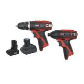 Sealey CP1200COMBO6 SV12 Series 2 x 12V Cordless Power Tool Combo Kit image