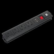 Sealey EL34USBB 2.6m Extension Lead with USB Ports - Black image