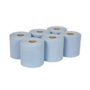 Sealey BLU150 Paper Roll Blue 2-Ply Embossed 150m Pack of 6 image
