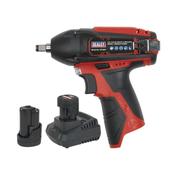 Sealey CP1204KIT SV12 Series 3/8"Sq Drive Cordless Impact Wrench Kit 12V 2Ah - 2 Batteries image