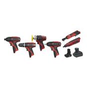 Sealey CP1200COMBO2 SV12 Series 6 x 12V Cordless Power Tool Combo Kit image