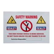 Sealey HYBRIDSIGN Hybrid/Electric Vehicle Warning Sign image