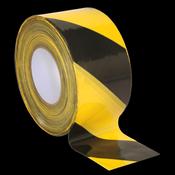 Sealey BTBY Hazard Warning Barrier Tape 80mm x 100m Black/Yellow Non-Adhesive image