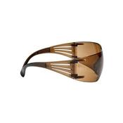 3M SecureFit 400 Safety Glasses, Black/Brown frame, Scotchgard Anti-Fog, Brown Lens, SF405SGAF-BLA image