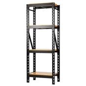 BUNKER 32488 21 Piece Modular 4 Tier Racking with Hardwood Shelving, 750mm image