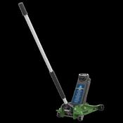 Sealey 3000LEHV Low Profile Trolley Jack with Rocket Lift 3 Tonne - Green image