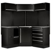 BUNKER 32521 18 Piece Modular Storage Corner Combo with Stainless Steel Worktop, 3454mm image