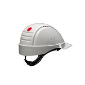 3M PELTOR Hard Hat Helmet G2000 with Uvicator Sensor, Pinlock, Dielectric 1000v, Leather Sweatband, White, G2001DUV1000V-VI image