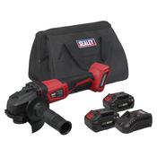 Sealey CP20VAGBKIT Cordless Angle Grinder Kit 115mm 20V - 2 Batteries image