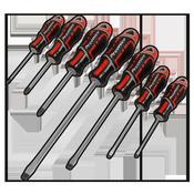 Sealey AK4325 Screwdriver Set 7pc GripMAX® - Red image