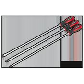 Sealey AK4935 Screwdriver Set 3pc Hammer-Thru 450mm image