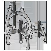 Sealey AK78 Gear Reversible Puller Set 3pc Triple Leg image