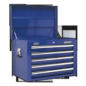 Sealey AP26059TC Topchest 5 Drawer with Ball Bearing Slides - Blue image