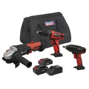 Sealey CP20VCOMBO1 SV20 Series - 3 Tool Cordless Combo Kit image