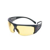 3M SecureFit Safety Glasses, Grey frame, Scotchgard Anti-Fog, Amber Lens (Case of 20) image