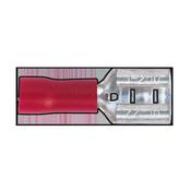 Sealey RT21 Push-On Terminal 6.3mm Female Red Pack of 100 image