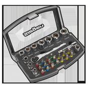 Sealey S01036 Socket &amp; Bit Set 31pc 1/4"Sq Drive image