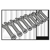 Sealey S01157 Stubby Combination Spanner Set 9pc - Metric image