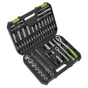 Sealey S01210 Socket Set 94pc 1/4" &amp; 1/2"Sq Drive WallDrive® Metric image