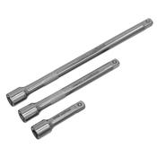 Sealey S0718 Extension Bar Set 3pc 1/4"Sq Drive image