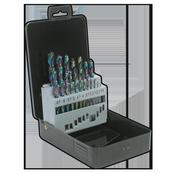 Sealey S0868 HSS Drill Bit Set 19pc Edge Ground Metric DIN 338 image
