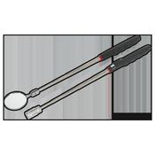 Sealey S0941 Telescopic Magnetic LED Pick-Up Tool &amp; Inspection Mirror Set 2pc image
