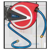 Sealey SA812 Retractable Air Hose Reel 12m Ø6.5mm ID - PU Hose image