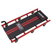 Sealey SCR75 36" Deluxe American-Style Creeper with Steel Frame &amp; 6 Wheels - Red image
