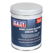Sealey SCS102 Silicone Clear Grease 500g Tin image