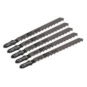 Sealey SJBT101B Jigsaw Blade Hard Wood 100mm 10tpi - Pack of 5 image