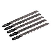 Sealey SJBT101D Jigsaw Blade Hard Wood 100mm 6tpi - Pack of 5 image