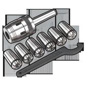Sealey SM2503MCSET Mill Chuck Set MT2-M10 Ø3-10mm image