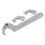 Sealey SMC2M Adjustable C Spanner - Hook &amp; Pin Wrench Set 4pc 32-76mm image