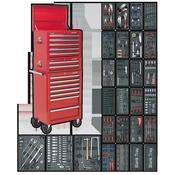 Sealey SPTCOMBO1 Tool Chest Combination 14 Drawer with Ball Bearing Slides - Red &amp; 1179pc Tool Kit image