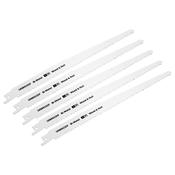 Sealey SRBR922DF Reciprocating Saw Blade Wood &amp; Nail 230mm 6tpi - Pack of 5 image