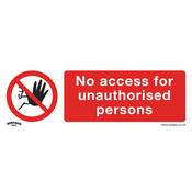 Sealey SS17V10 Prohibition Safety Sign - No Access - Self-Adhesive Vinyl - Pack of 10 image