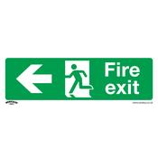 Sealey SS25P1 Safe Conditions Safety Sign - Fire Exit (Left) - Rigid Plastic image