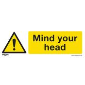 Sealey SS39V1 Warning Safety Sign - Mind Your Head - Self-Adhesive Vinyl image