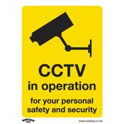 Sealey SS40P1 Warning Safety Sign - CCTV - Rigid Plastic image