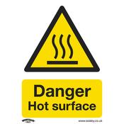 Sealey SS42P1 Warning Safety Sign - Danger Hot Surface - Rigid Plastic image