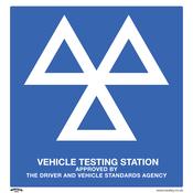 Sealey SS51A1 Warning Safety Sign - MOT Testing Station - Aluminium Composite image