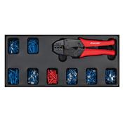Sealey TBT16 Tool Tray with Ratchet Crimper &amp; 325 Assorted Insulated Terminal Set image