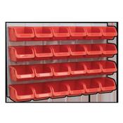 Sealey TPS130 Bin &amp; Panel Combination 24 Bins - Red image