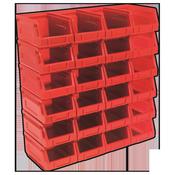 Sealey TPS224R Plastic Storage Bin 105 x 165 x 85mm - Red Pack of 24 image