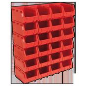 Sealey TPS324R Plastic Storage Bin 150 x 240 x 130mm - Red Pack of 24 image