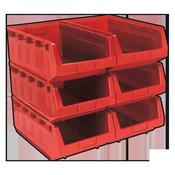 Sealey TPS56R Plastic Storage Bin 310 x 500 x 190mm - Red Pack of 6
