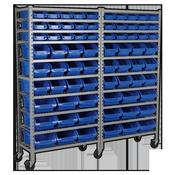 Sealey TPS72 Mobile Bin Storage System 72 Bins image