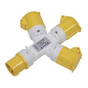 Sealey WSTWA 2P+E 3-Way Adaptor 110V image