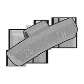 Sealey WWAH25 Wheel Weight 25g Hammer-On Plastic Coated Zinc for Alloy Wheels Pack of 100