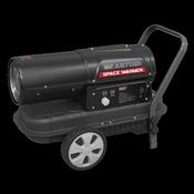 Sealey AB7081 Space Warmer Kerosene/Diesel Heater with Wheels 70,000Btu/hr image